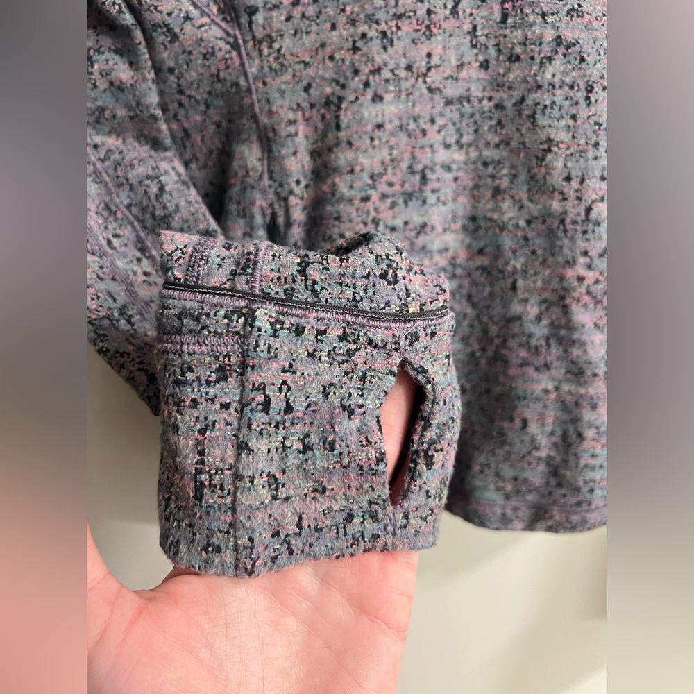 lululemon athletica | Women’s Multi-Color Heathered Gray Zip-Up Long Sleeve - Picture 3 of 15